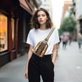 thumbnail image 4 of FORMRS Womens Crossbody Sling Bag Travel Daypack Shoulder Chest Backpack, Orange Geometric, 4 of 7