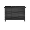 thumbnail image 3 of Cascade 48 in. Black Oak Bathroom Vanity With Black, 3-Hole Ceramic Sink Top, 3 of 8