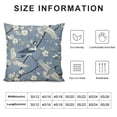 thumbnail image 6 of JRXY Crane Throw Pillow Case Cushion Covers Flying Bird Flower Blue White for Couch Bed Sofa Car Waist,&nbsp;Suitable for All Season Pillow Case for Room Bedroom Sofa Chair,2 Pcs White, 6 of 6