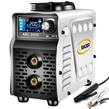 SSIMDER 200A Mini ARC Welder, 110V/220V Hot Start, Portable Stick/TIG Welder with Smart LCD, IGBT