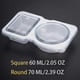 thumbnail image 3 of Double Compartment Condiment Container, Double Condiment Containers with Lids, 2 Compartment Snack Containers for to-go Sauce, 3 of 5