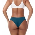 thumbnail image 3 of Blmnix Ladies Underwear Moisture Wicking Hipster Panties Seamless Breathable Boxer Green Women Underwear Pack,M, 3 of 5