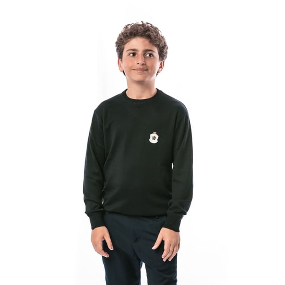Elie Balleh Black Solid Boys Sweater
