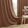 thumbnail image 6 of Muuphra Pinch Pleated Light Filtering Linen Blended Curtains with Metal Rings and Hooks for Living Room Bedroom,2 Panels,Terracotta,40"×95", 6 of 7