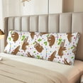 thumbnail image 5 of Naloa Cute Sloth Super Soft 20x60 Body Pillow Case,Long Side Hidden Zipper（PILLOWS ARE NOT INCLUDED）, 5 of 6