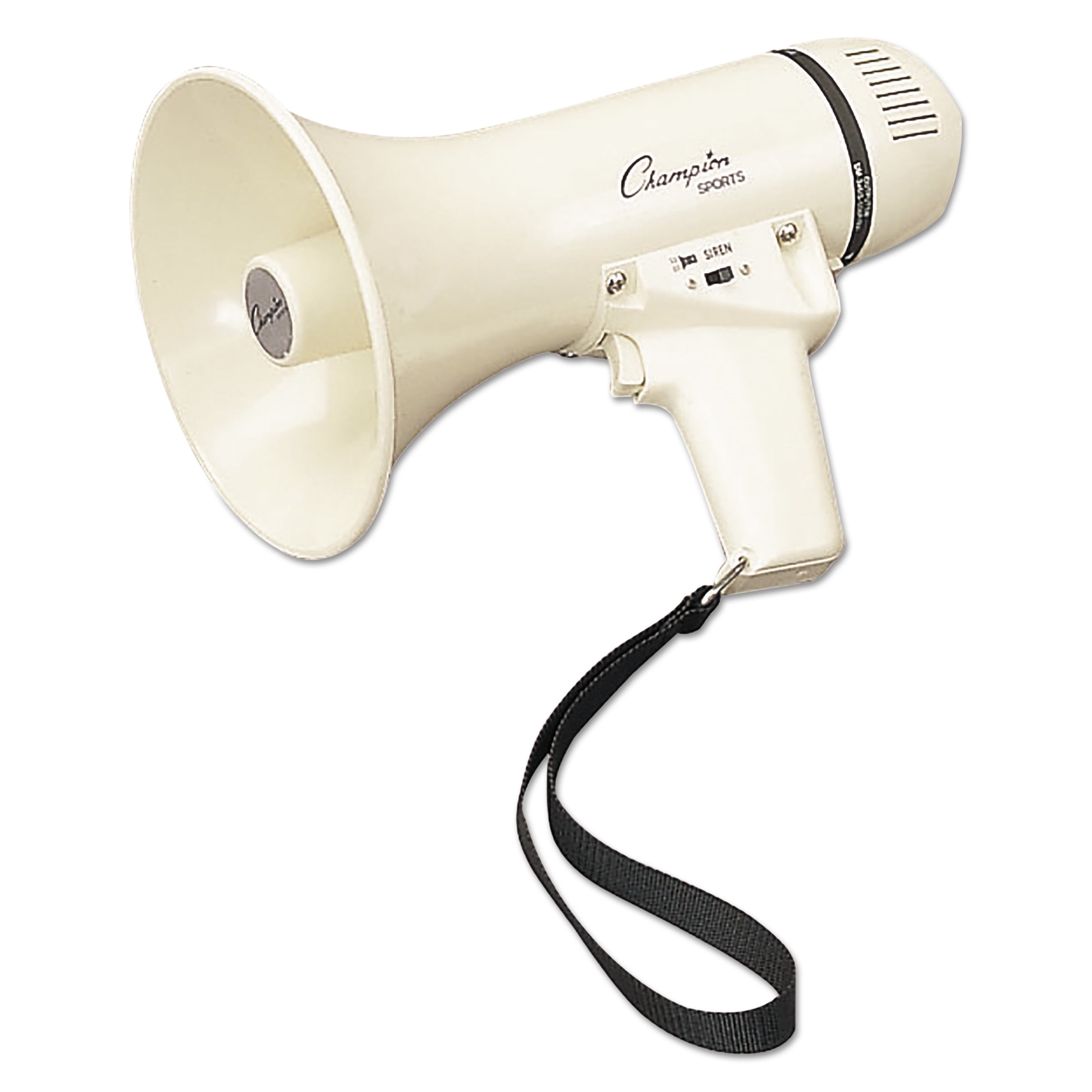 Champion Sports Megaphone, 48W, 400 Yard Range, White