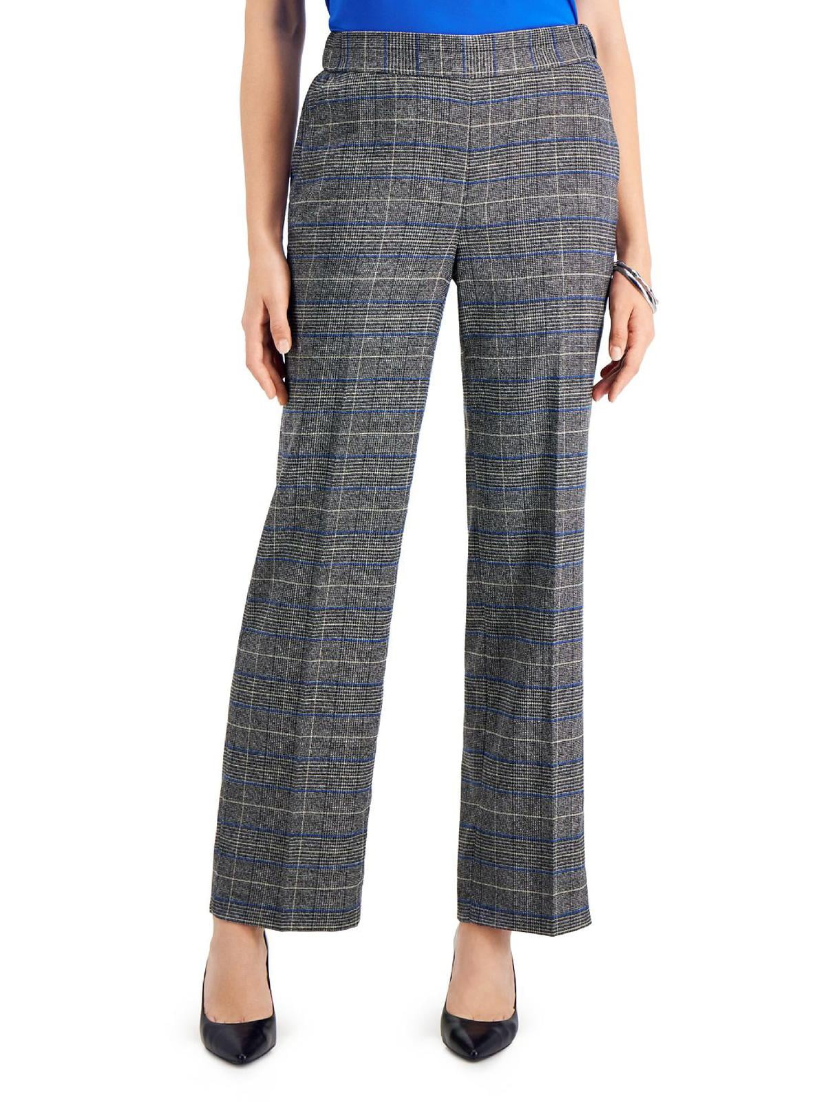Kasper Women's Plaid Pants - Classic Checkered Trousers For Casual Wear
