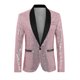 thumbnail image 5 of CHAQUETA DE DEPORTIVA CON LENTEJUELAS PARA HOMBRES INSPIRE CHIC, CON SOLAPA DE CHALECO Y UN BOTÓN, BLAZER BRILLANTE PARA BODA EN COLOR ROSA, 5 of 7