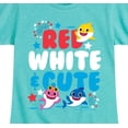 thumbnail image 3 of Baby Shark - Red White and Cute - Girl's Fitted Short Sleeve Tee, 3 of 6