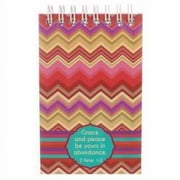 Christian Art Gifts 365766 Notepad - Wirebound - Chevron Chic & Grace And Peace - Small