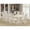 Linen White, variant on LGFR9-BLK-02 9Pc Dining Set Includes a Rectangle Dining Table with Butterfly Leaf and Eight Parson Chairs with Light Beige Fabric, Black Finish