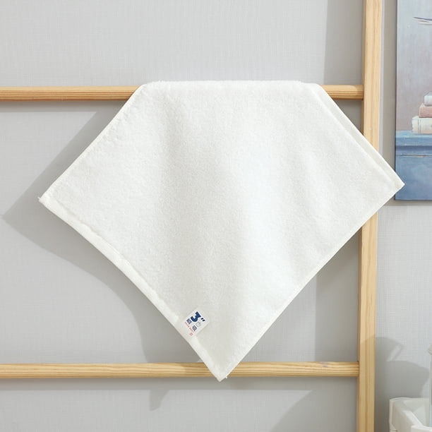 Zhuge Toallas de 2 piezas de 13,39 x 13,39 pulgadas. Nueva toalla con suave y fuerte absorción de agua, ligeras y de secado rápido para su baño y tocador (blancas).