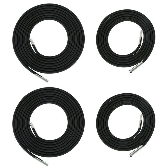 Ghojet Rope Elastic Replacement for Chaise Sun Lounger Reclining Bouncer Reclining Chair in Garden,Rope Laces Universal Reinforcing for Chair Canvas Sailing 4pcs 2.2m and 1.4m (4Pcs,Black)