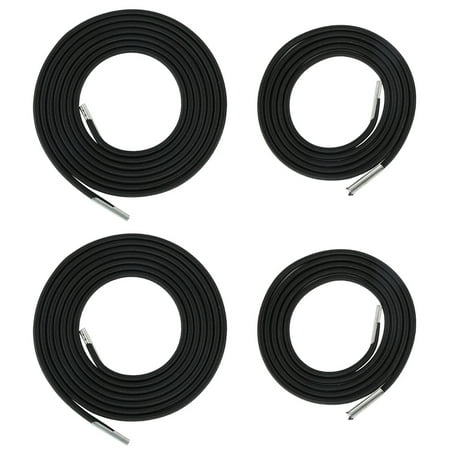 

Ghojet Rope Elastic Replacement for Chaise Sun Lounger Reclining Bouncer Reclining Chair in Garden Rope Laces Universal Reinforcing for Chair Canvas Sailing 4pcs 2.2m and 1.4m (4Pcs Black)