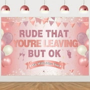 Rude That You're Leaving But Ok Decoration Backdrop Banner Farewell Party Decor Backdrop Woman Funny Retirement Party Decor Good Luck We Will Miss You Goodbye Party Going Away Leaving Job