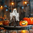 thumbnail image 6 of Halloween Ornaments Ghost Resin Decor Ghost Witch Decorative Ornament Halloween Standing Cute Ghost Statues White Spooky Cute Ghost Statue for Home Decor Indoor Shelf Table Decor, 6 of 6