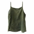 thumbnail image 2 of Loose Fit Tank Top Womens Sleeveless Tops Athletic Tank Tops Curved Hem Tank Top Women Swing Tank Tops for Women Wide Strap Tank Tops Womens Spaghetti Strap Tank To Green XL, 2 of 4