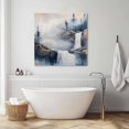 thumbnail image 4 of Abstract Scenery Art Canvas Wall Art, Mountain Waterfall Trees Watercolor Framed Wall Decor Modern Artwork Prints Painting for Living Room, Bedroom, Kitchen & Cafe Decor 24x24 Inch, 4 of 9