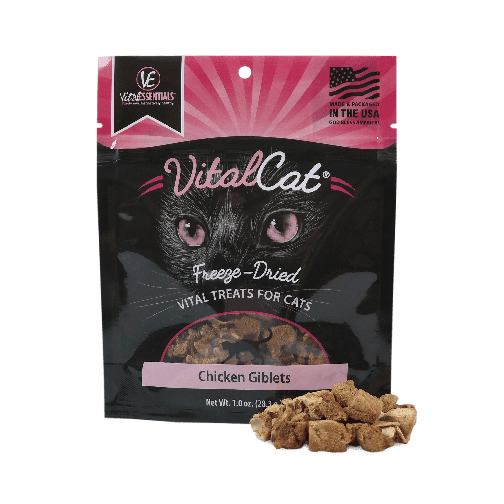Vital Essentials Freeze Dried Cat Treats, Minnows 0.5 oz 