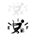 thumbnail image 4 of Funny Car Stickers High Gas Consumption Decal Fuel Gage Empty Stickers Auto Reflective Decals (White), 4 of 5