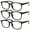 Black, variant on 3 Pairs Mens Unisex Blue Light Blocking Reading Glasses Anti Blue Light Readers