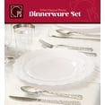 thumbnail image 4 of Posh Setting Elegant Collection White Plastic Disposable Dinnerware Set, Wedding Plastic Dishes For 20 Guests (20 10.25'' Dinner Plates and 20 7.25'' Salad Plates), Fancy Disposable Dinnerware, 4 of 6