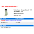 thumbnail image 2 of Washer Pump - Compatible with 1999 - 2002 INFINITI G20 2000 2001, 2 of 3