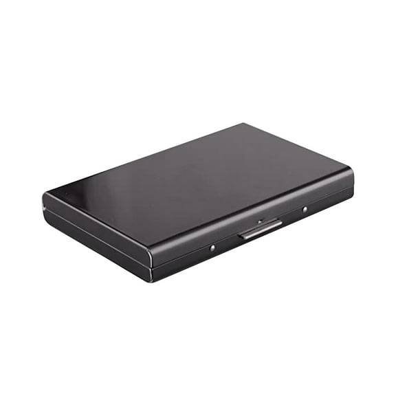 6-Slot Multifunctional Stainless Steel Metal Card Box Card Clip Card Package Premium Gray Card Holder Wallet Home Storage