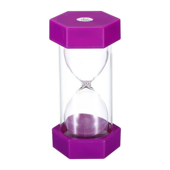 Uxcell 2 Minute Sand Timer, Hexagon Small Sandy Clock, Count Down Sand Glass Purple