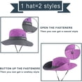 thumbnail image 3 of Muryobao Women's Ponytail Sun Hat UV Protection Foldable Mesh Wide Brim Beach Fishing Hat, 3 of 7