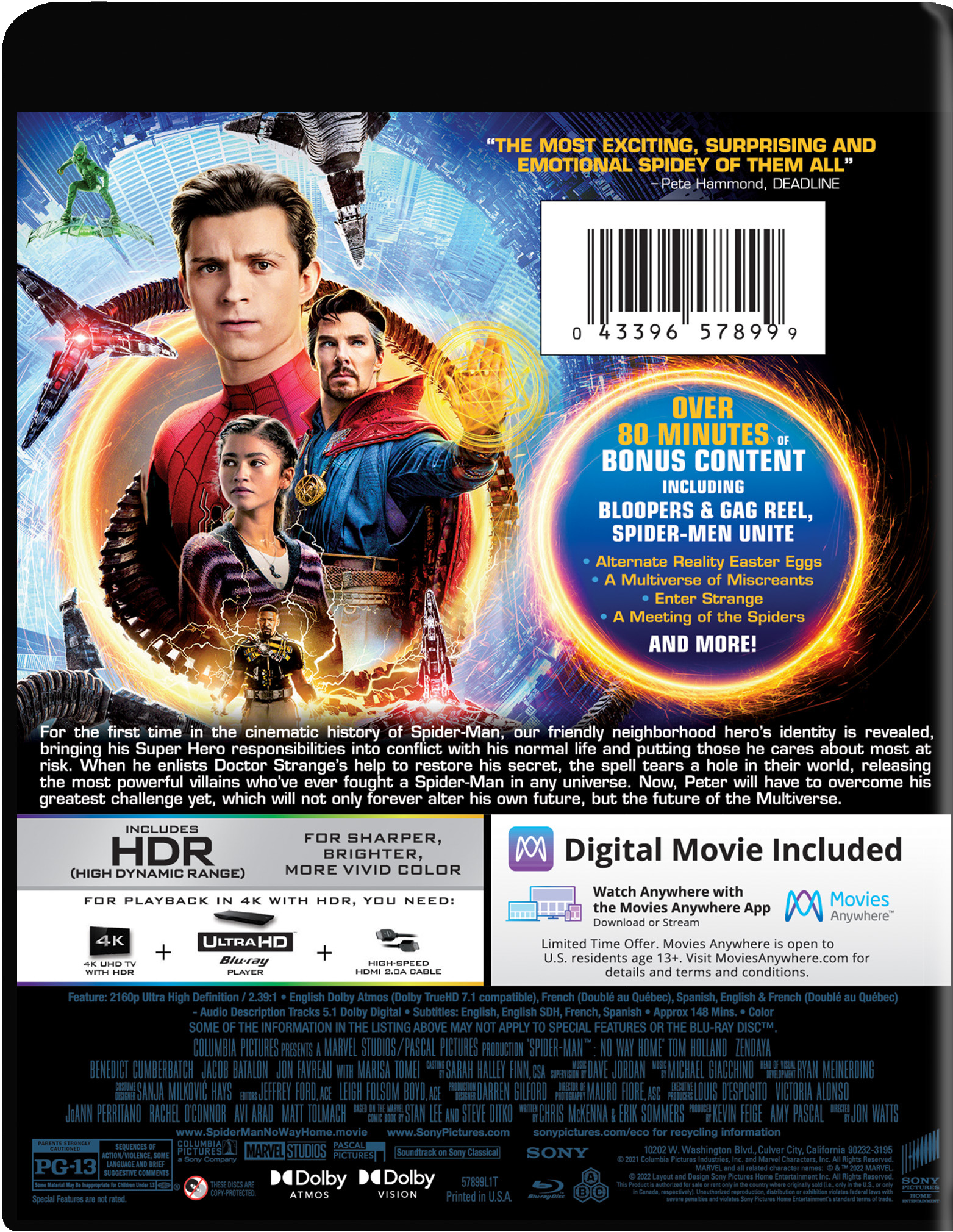 Spider-Man: No Way Home (4K Ultra HD + Blu-ray Sony Pictures) - image 2 of 5