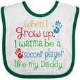 thumbnail image 3 of Inktastic Soccer Player Like Daddy Boys or Girls Baby Bib, 3 of 4