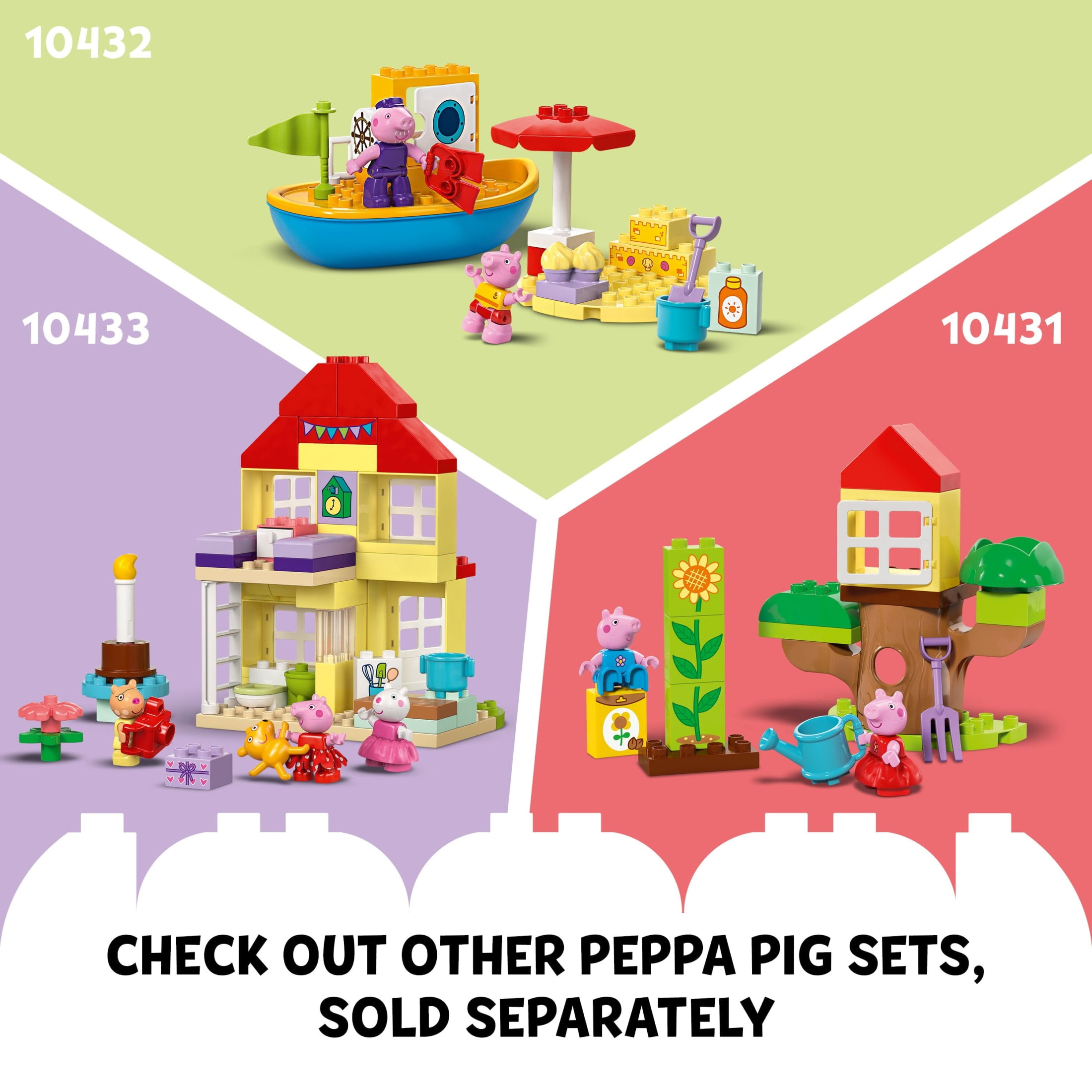 LEGO DUPLO Peppa Pig Supermarket Building Toy - Peppa Pig Toys for Girls & Boys, Ages 2+ Years - Gift for Birthdays - Pretend Play Playset for Preschool - Learning & Education - 10434