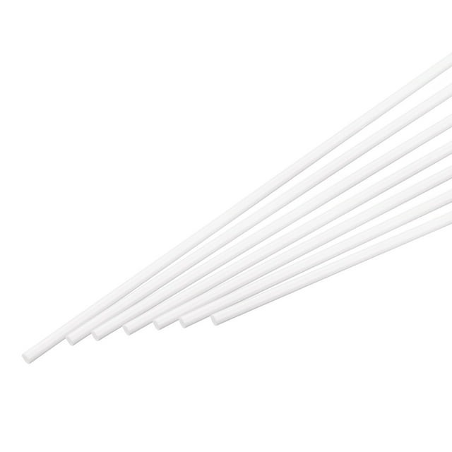 Uxcell ABS Plastic Rod Round Solid Bar 5 mm x 500 mm for DIY Model Material, Architectural Model Making Pack of 20Pcs
