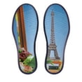 thumbnail image 2 of MaCae Unisex Wool Lace Up Fashion Shoe With Unique Sole, Casual Work Shoes, Travel Shoes, Wool Shoes, Low Top Sneakers, Lace Up Shoes- Mustard Yellow/Window View Eiffel Tower, 6M/8W, 2 of 7