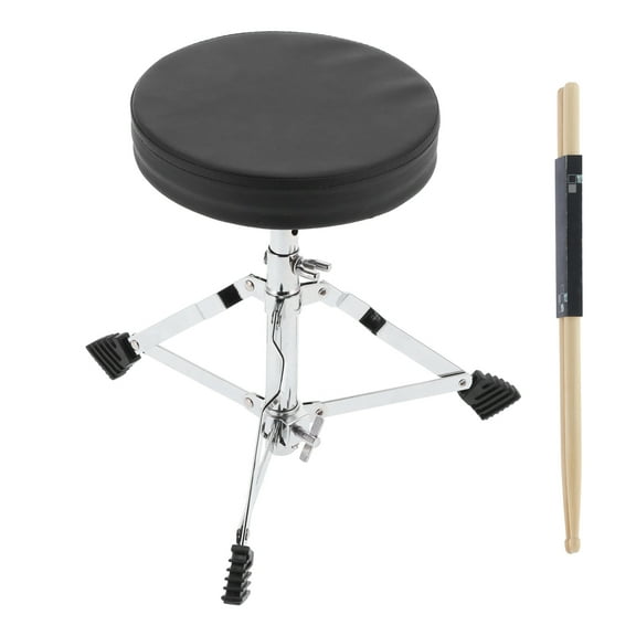 Drumming Stool, Triangular Design Drum Throne Adjustable Height With 5A Stick For Sitting