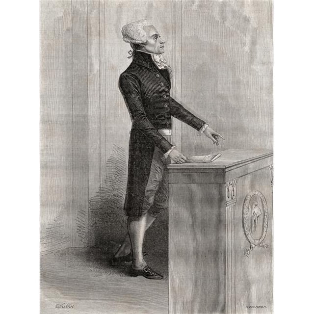 Posterazzi DPI1858176LARGE Maximilien Robespierre 1758-1794 Jacobin Leader pendant la Révolution Française Affiche Impression, Grand - 26 x 34