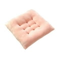 thumbnail image 3 of RFUGUG Solid Color Square Chair Cushion with Ties - Thickened Soft Milk Velvet Padding - Comfortable Seat Cushion for Kitchen, Dining Chairs & Patio Furniture - Cotton Filled, 15.75x15.75in, 3 of 7