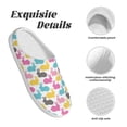 thumbnail image 5 of Lsque Colorful Rabbit Pattern Womens Comfort Cotton on Scuff With Memory Foam and Anti-skid Sole Slipper-44/45, 5 of 7
