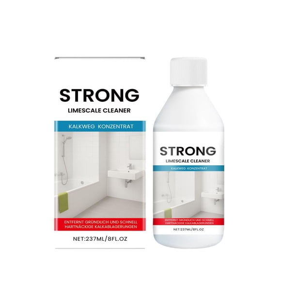 Agent de Détartrage pour Salle de Bain 237ml, Éliminateur de Calcaire pour Pommeaux de Douche et Carreaux, Formule Neutre Protège la Brillance, Universel pour Surfaces Métalliques et Céramiques, Vaporisateur et Application de Nettoyage Sans Effort