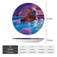 thumbnail image 2 of Honeii Capybara Bathtub Fun Print Elegant Bone China Decorative Plate, Porcelain Plate,Art Crafts,Ceramic Ornaments for Home Office Wall Decor-6in, 2 of 6