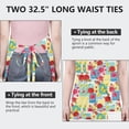 thumbnail image 6 of Pioneer Flower Floral Print Pattern Apron for Women and Men, Cotton Linen Waterproof with Pockets, Adjustable, 33x27 Inch for Kitchen, Gardening, BBQ, Salon, 6 of 6