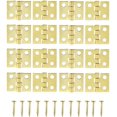 thumbnail image 1 of 50PCS Miniature Dollhouse Hinges Jewelry Box Tiny Hardware Accessories with 200PCS Screws (Gold), 1 of 7