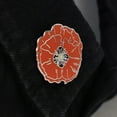 thumbnail image 4 of Red Poppy Flower Hard Enamel Lapel Pin, 4 of 11