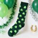 thumbnail image 5 of Uuiauoio 1 Pairs St.Patrick's Day Socks Shamrock-Clover-Stripe-Socks Irish-Green-Costume-Socks for St.Patrick's Day Mardi Gras, 5 of 6