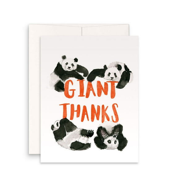 Giant Thanks Card with Adorable Panda Design – Blank Inside for Personal Messages – Perfect for Appreciation, Thank You Gifts, and Special Occasions
