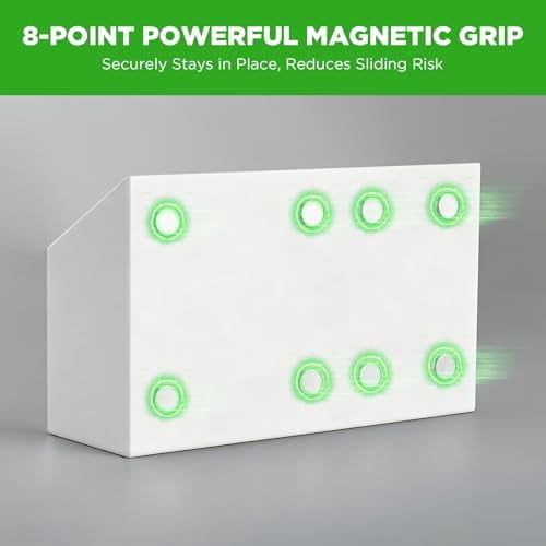 Magnetic Dry Erase Marker Holder for Whiteboard, Acrylic Magnet Pen Holder for Refrigerator Fridge, Marker Holder for Classroom Teacher, Pencil Cup,Office Accessories, Locker Organizer(White)
