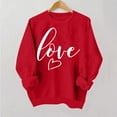 thumbnail image 4 of Gpaecead Women's Valentine's Day Sweatshirts - Round Neck Long Sleeve Shirts with Heart & Love Designs Sweatshirt XL Red, 4 of 4