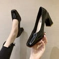 thumbnail image 2 of Tawop Shoes Women Black Casual Womens Shoes Flat Leather Retro Size 6, 2 of 8