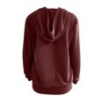 thumbnail image 5 of ATOYSOY Loose Hoodies Jackets for Women Trendy Solid Color Knitted Tops Cardigans Zipper Up Shackets Winter Casual Sweatshirts Long Sleeve Coat Workout Red XXXL, 5 of 5